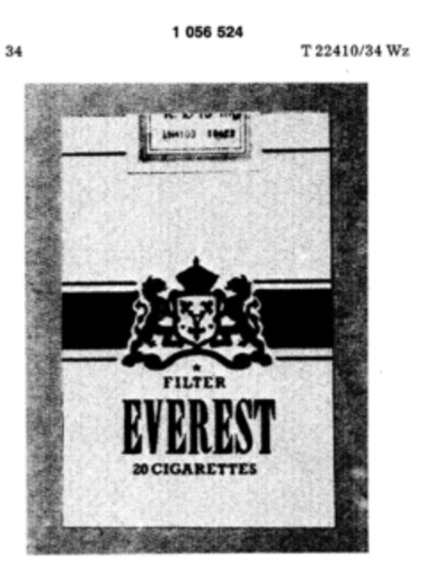 FILTER EVEREST 20 CIGARETTES Logo (DPMA, 14.03.1983)