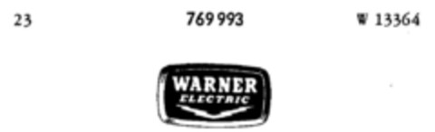 WARNER ELECTRIC Logo (DPMA, 29.11.1961)