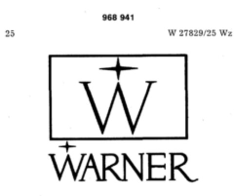 W WARNER Logo (DPMA, 25.05.1977)