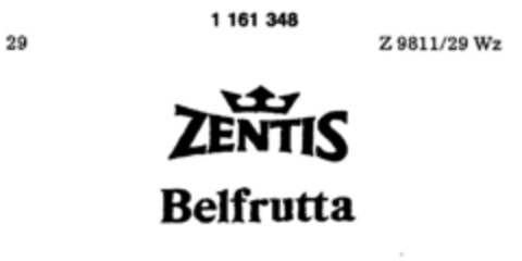 ZENTIS Belfrutta Logo (DPMA, 02/27/1988)