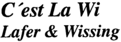 C'est La Wi Lafer & Wissing Logo (DPMA, 07/18/2001)