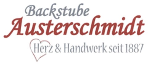 Backstube Austerschmidt Herz & Handwerk seit 1887 Logo (DPMA, 27.06.2015)
