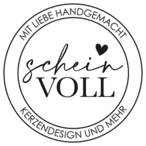 MIT LIEBE HANDGEMACHT schein VOLL KERZENDESIGN UND MEHR Logo (DPMA, 22.09.2020)