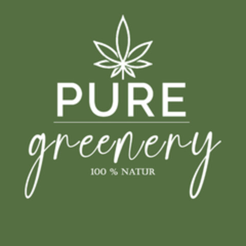 PURE greenery 100 % NATUR Logo (DPMA, 12.12.2021)