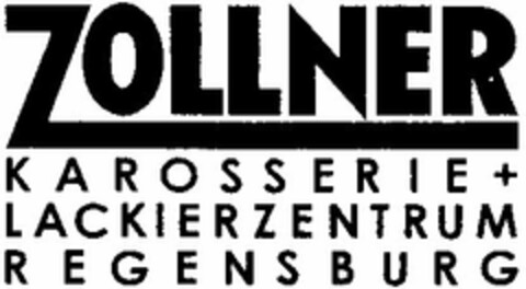 ZOLLNER KAROSSSERIE- + LACKIERZENTRUM REGENSBURG Logo (DPMA, 30.10.2003)
