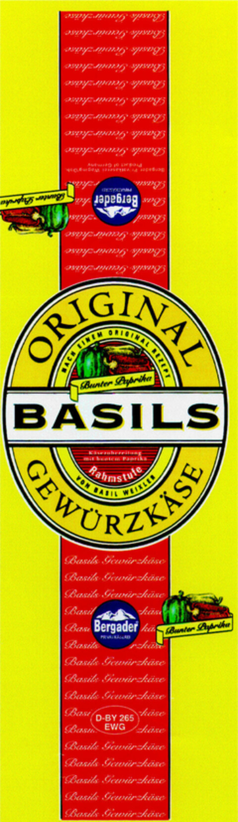 BASILS ORIGINAL GEWÜRZKÄSE Logo (DPMA, 06/07/1996)
