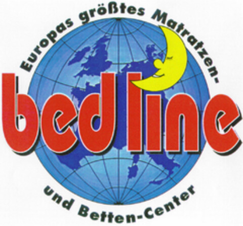 bed line  Europas größtes Matratzen- und Betten-Center Logo (DPMA, 29.06.1996)