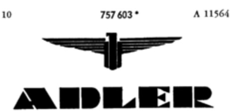 ADLER Logo (DPMA, 25.11.1961)