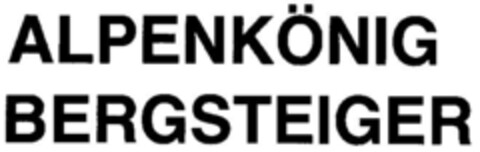 ALPENKÖNIG BERGSTEIGER Logo (DPMA, 29.06.1989)