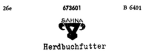 SAHNA Herdbuchfutter Logo (DPMA, 22.12.1952)