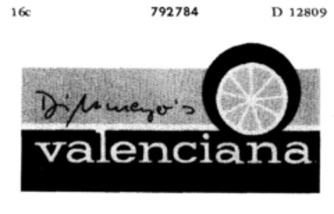 Dittmeyer`s valenciana Logo (DPMA, 05/19/1961)