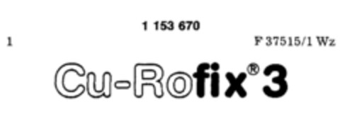 Cu-Rofix 3 Logo (DPMA, 05/12/1989)