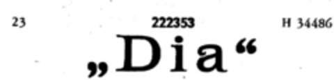 "Dia" Logo (DPMA, 01.11.1917)