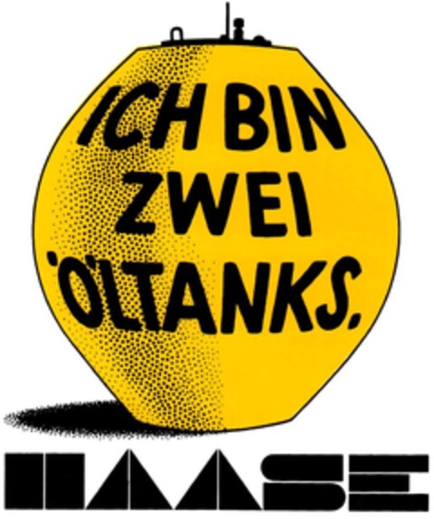 ICH BIN ZWEI ÖLTANKS. HAASE Logo (DPMA, 29.11.1976)