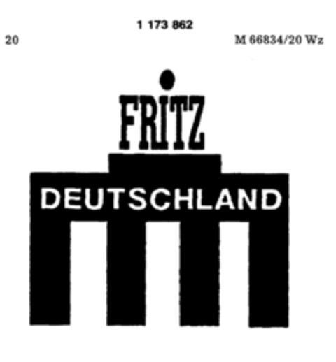 FRITZ DEUTSCHLAND Logo (DPMA, 02/22/1990)