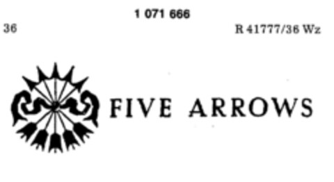 FIVE ARROWS Logo (DPMA, 08.03.1984)