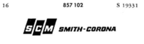 SCM SMITH-CORONA Logo (DPMA, 16.11.1966)