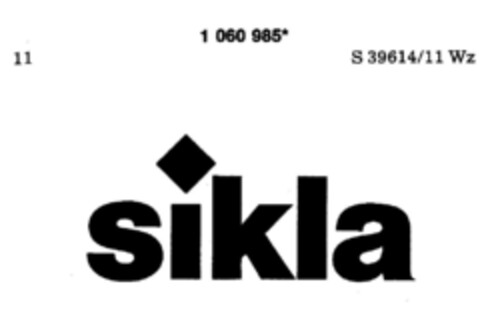 sikla Logo (DPMA, 15.11.1983)