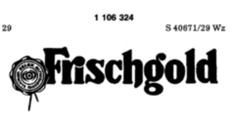 Frischgold Logo (DPMA, 07/16/1984)