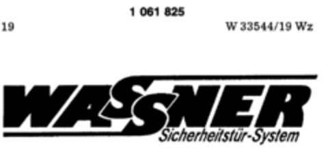 WASSNER Sicherheitstür-System Logo (DPMA, 21.09.1983)