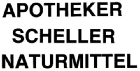 APOTHEKER SCHELLER NATURMITTEL Logo (DPMA, 07.03.1986)