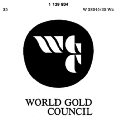 WORLD GOLD COUNCIL Logo (DPMA, 12.04.1988)