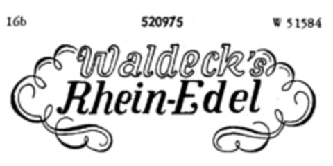 Waldeck's Rhein-Edel Logo (DPMA, 12/22/1939)