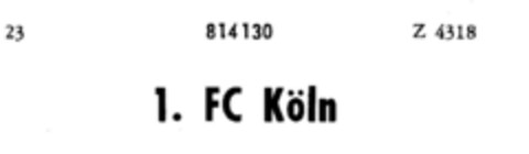 1. FC Köln Logo (DPMA, 10.02.1965)