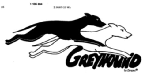 GREYHOUND BY ZIMPEX Logo (DPMA, 15.04.1987)