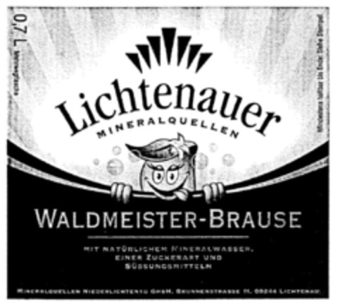 Lichtenauer MINERALQUELLEN WALDMEISTER-BRAUSE Logo (DPMA, 03/13/2000)