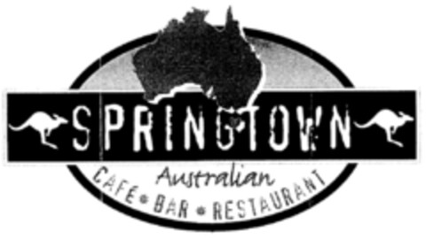 SPRINGTOWN Australian CAFE * BAR * RESTAURANT Logo (DPMA, 02.04.2001)