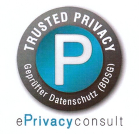 TRUSTED PRIVACY Geprüfter Datenschutz (BDSG) ePrivacyconsult Logo (DPMA, 21.04.2011)