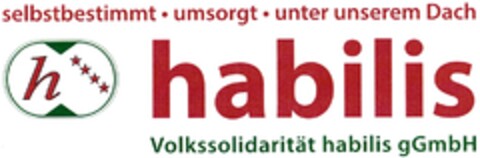 habilis Volkssolidarität habilis gGmbH selbstbestimmt · umsorgt · unter unserem Dach Logo (DPMA, 12.10.2013)