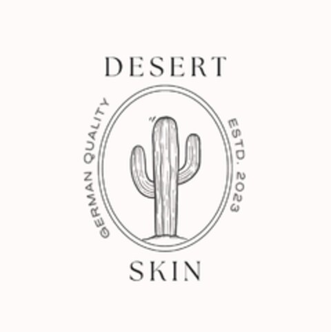 DESERT SKIN GERMAN QUALITY ESTD. 2023 Logo (DPMA, 04/17/2024)