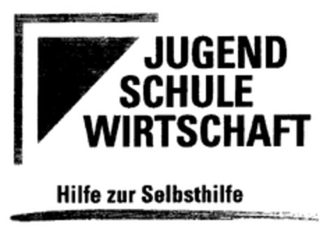 JUGEND SCHULE WIRTSCHAFT Hilfe zur Selbsthilfe Logo (DPMA, 02.07.2003)