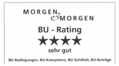 MORGEN & MORGEN BU - Rating sehr gut Logo (DPMA, 28.04.2004)