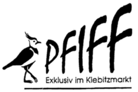 PFIFF  Exklusiv im Kiebitzmarkt Logo (DPMA, 11/29/1994)