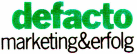 defacto marketing&erfolg Logo (DPMA, 02.12.1995)