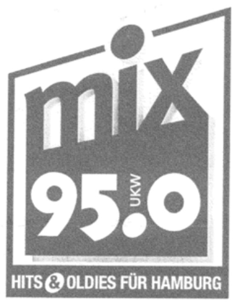 mix 95.0 UKW HITS & OLDIES FÜR HAMBURG Logo (DPMA, 14.08.1998)