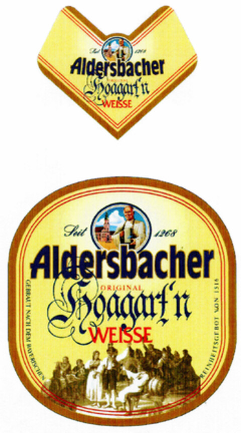 Aldersbacher ORIGINAL hoagart'n WEISSE Logo (DPMA, 23.09.1999)