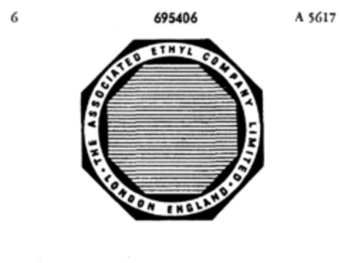 THE ASSOCIATED ETHYL COMPANY LIMITED   LONDON ENGLAND Logo (DPMA, 09.12.1955)