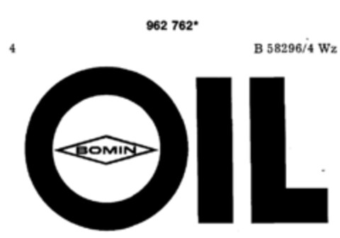 BOMIN OIL Logo (DPMA, 13.05.1977)