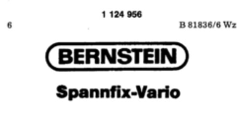 BERNSTEIN Spannfix-Vario Logo (DPMA, 05/20/1987)