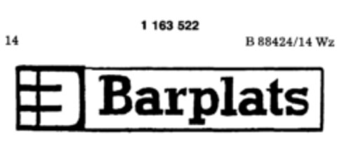 Barplats Logo (DPMA, 10/10/1989)