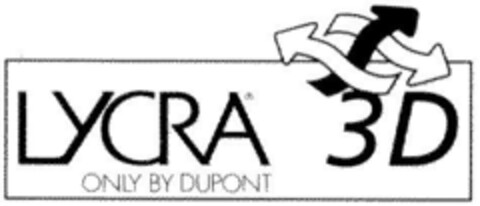 LYCRA 3D ONLY BY DUPONT Logo (DPMA, 28.05.1994)