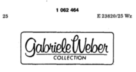 Gabriele Weber COLLECTION Logo (DPMA, 17.08.1983)