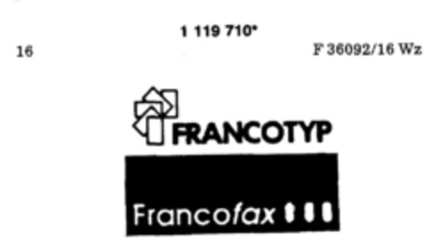 FRANCOTYP Francofax Logo (DPMA, 09.02.1988)