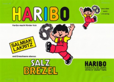 HARIBO SALZ BREZEL SALMIAK-LAKRITZ Haribo macht Kinder froh Logo (DPMA, 11/23/1988)