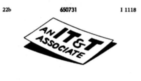 ANIT & T ASSOCIATE Logo (DPMA, 05/23/1952)