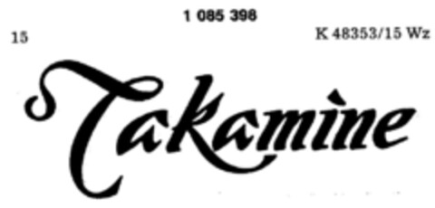 Takamine Logo (DPMA, 30.04.1985)